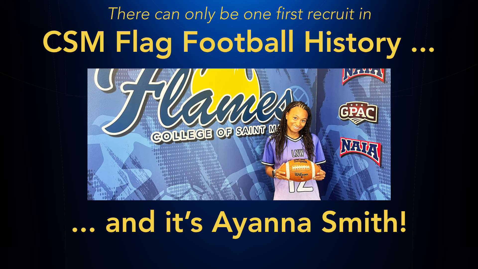 Flames sign first-ever flag football recruit