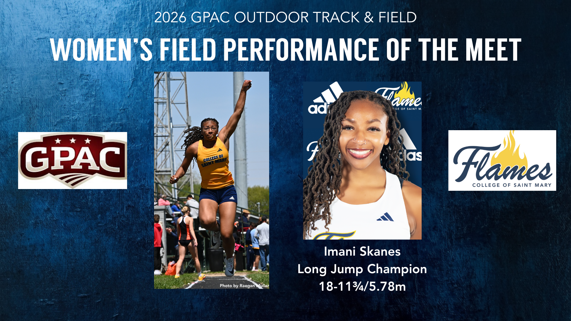 Skanes&rsquo; GPAC win named Women&rsquo;s Field Performance of the Meet