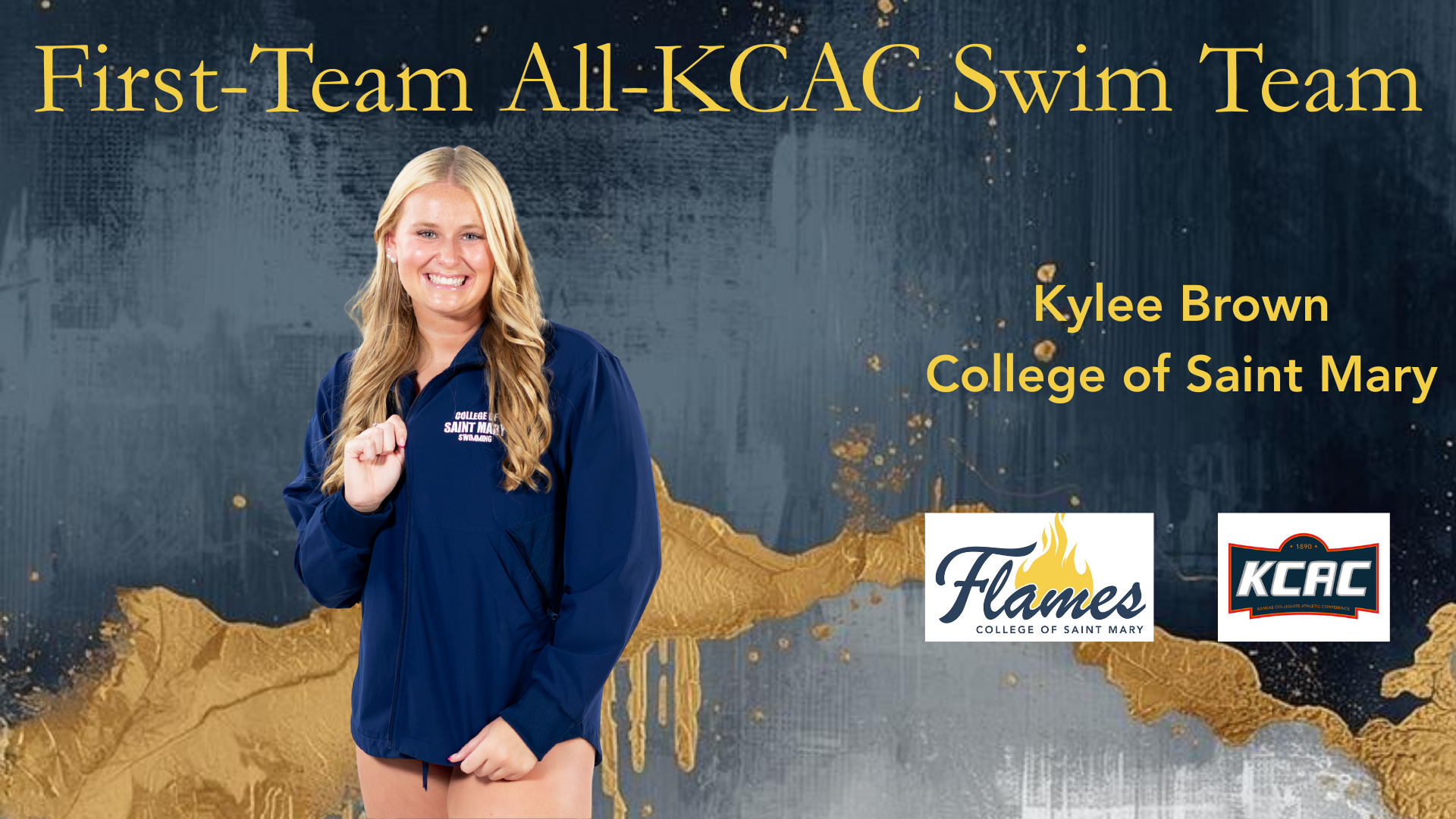 Brown named first-team All-KCAC in swimming